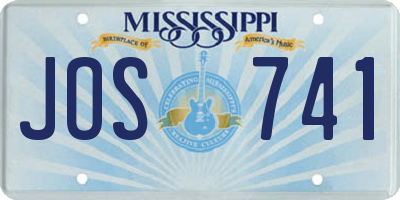 MS license plate JOS741
