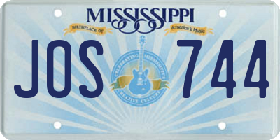 MS license plate JOS744