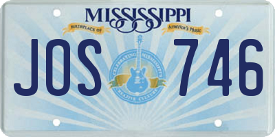 MS license plate JOS746