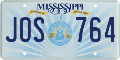 MS license plate JOS764