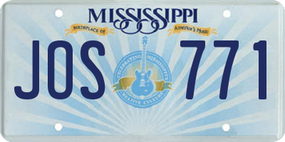 MS license plate JOS771