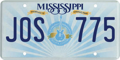 MS license plate JOS775