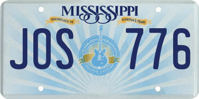 MS license plate JOS776