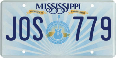 MS license plate JOS779