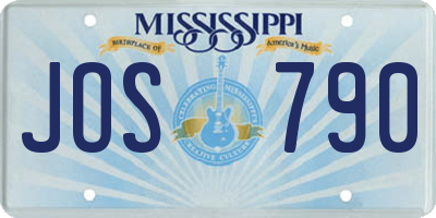 MS license plate JOS790
