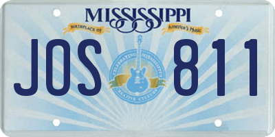 MS license plate JOS811
