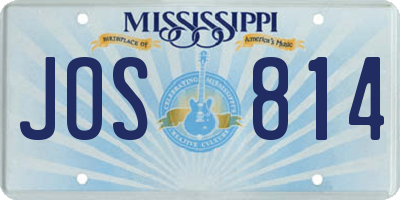 MS license plate JOS814