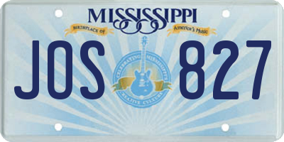 MS license plate JOS827