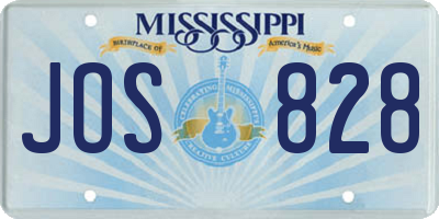 MS license plate JOS828