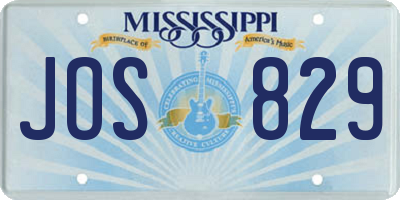 MS license plate JOS829