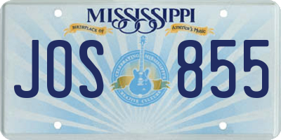 MS license plate JOS855