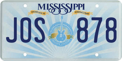 MS license plate JOS878