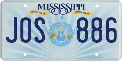 MS license plate JOS886