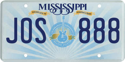 MS license plate JOS888