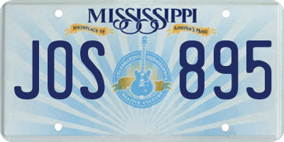 MS license plate JOS895