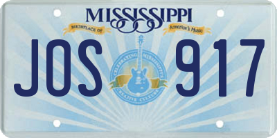 MS license plate JOS917