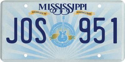 MS license plate JOS951