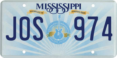 MS license plate JOS974
