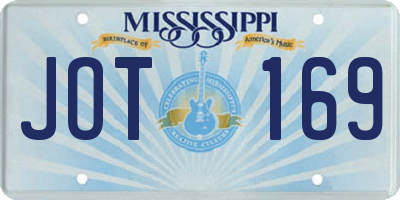 MS license plate JOT169