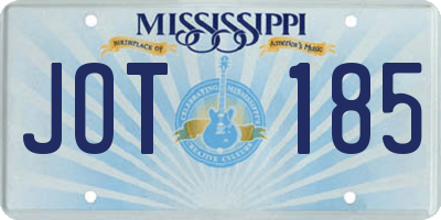 MS license plate JOT185