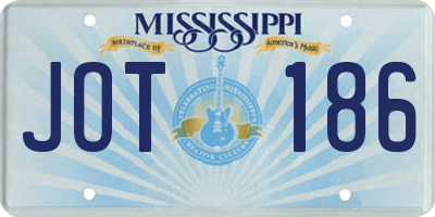 MS license plate JOT186