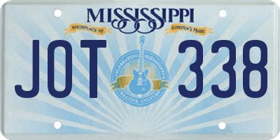 MS license plate JOT338