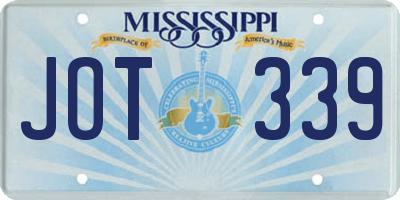 MS license plate JOT339