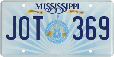MS license plate JOT369