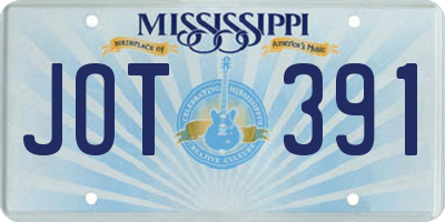 MS license plate JOT391