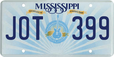 MS license plate JOT399