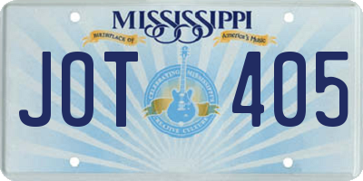 MS license plate JOT405