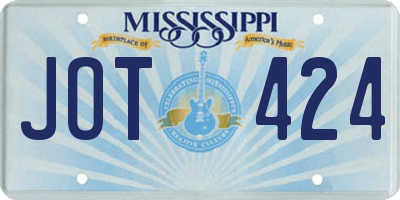 MS license plate JOT424