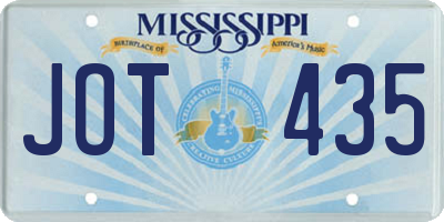 MS license plate JOT435