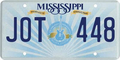 MS license plate JOT448