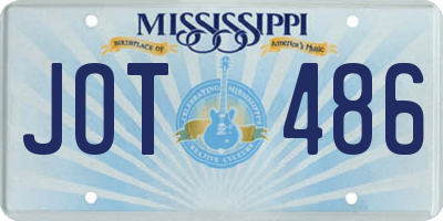 MS license plate JOT486
