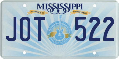 MS license plate JOT522