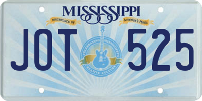 MS license plate JOT525
