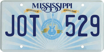 MS license plate JOT529