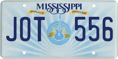MS license plate JOT556