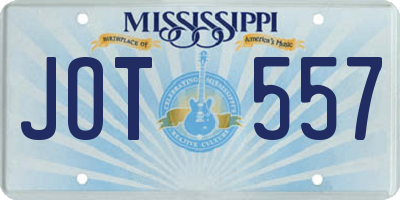 MS license plate JOT557