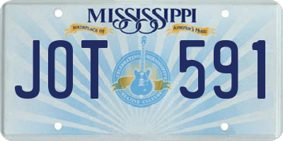 MS license plate JOT591