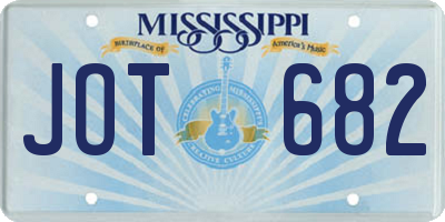 MS license plate JOT682