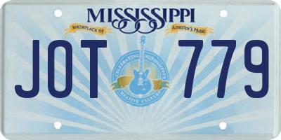 MS license plate JOT779