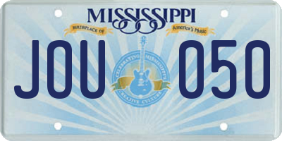 MS license plate JOU050
