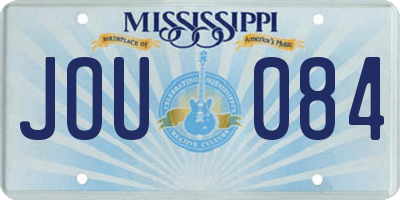 MS license plate JOU084