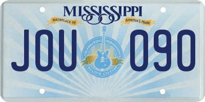 MS license plate JOU090