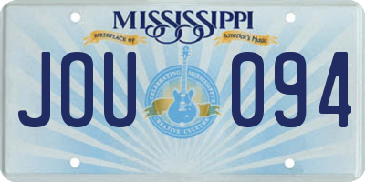 MS license plate JOU094