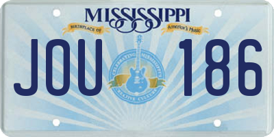 MS license plate JOU186