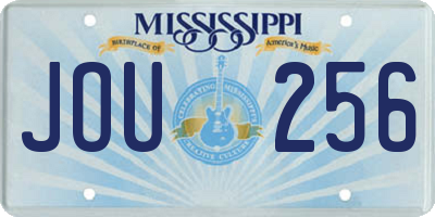 MS license plate JOU256
