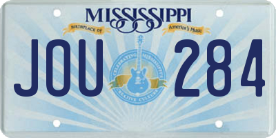 MS license plate JOU284